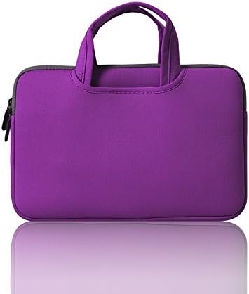 Laptop Sleeve Case Cover:Heikaa Double-ended Zipper Breathable Pouch,Slim Soft MacBook Notebook Sleeve for 15.5 Inch, Purple