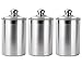 Vencer 3 Piece Set Large Sized 64oz,1.9L Each,304 Stainless Steel Canister Set with Glass Lids, Coffee, Tea, Sugar, Flour Canister for Kitchen
