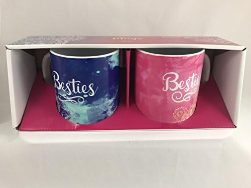 Besties Mug Set, One For You, One For Your Bestie, Set of 2 18 Ounce Mugs