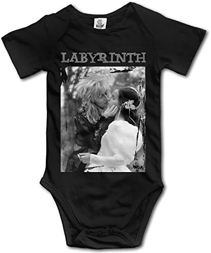 McBr Labyrinth Adventure Musical Fantasy Film Newborn Baby Short-Sleeve Romper Outfits Black