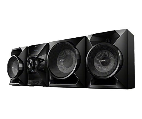 Sony 700 Watt Bluetooth Hi-fi Stereo Shelf System with Single Disc Cd Player, USB Input, 2-Way, Bass Reflex Speakers, FM Radio, USB Input, Front Auxiliary Inputs, EQ And Bass Boost, Clock With Sleep And Wake Timers, Black Finish