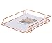 PAG Rose Gold Office Supplies 5 in 1 Desk Organizer Set - Hanging File Organizer, File Tray, Letter Sorter, Pencil Holder and Sticky Note Holder