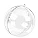 Yexpress 12pcs 80mm Clear Plastic Fillable Ball Ornament, DIY Plastic Ball, Bath Bomb Crafting Mold, Christmas Wedding Party Decor