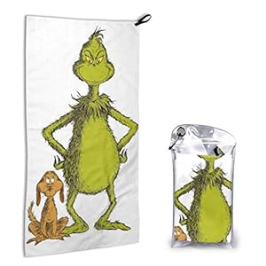 RGFDF 15.7” X 31.5” Super Absorbent Quick Dry Towels Green G-Rinch Microfiber Lightweight Portable Pool Bath Towel for Camping/Sports/Travel/Fitness