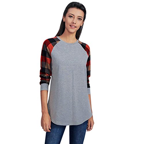 Click Here to See More Images Womens Blouse New Hot Sale Fashion Loose Christmas Casual Ladies O-Neck Long Sleeve Sweatshirt Pullover Tops Blouse Shirt by Neartime (D, M)