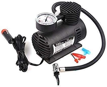 Rexez Electric Air Compressor Inflator Pump for car, Bike, tubeless tyre. 12V 300 PSI air Pump for Bicycle, Football, Basketball.