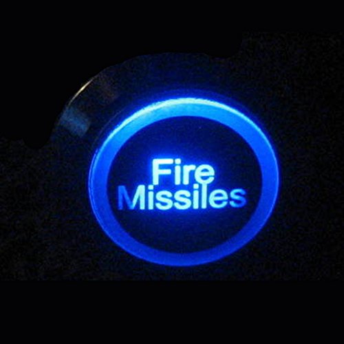 E Support 12V Car Vehicle Blue LED Light Headlight Push Button Metal Toggle Switch 19mm Fire Missiles