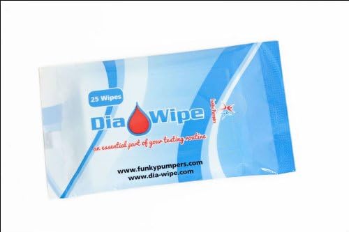20 Packets of Dia-wipe Diabetes finger testing wipes 25 wipes in each pack