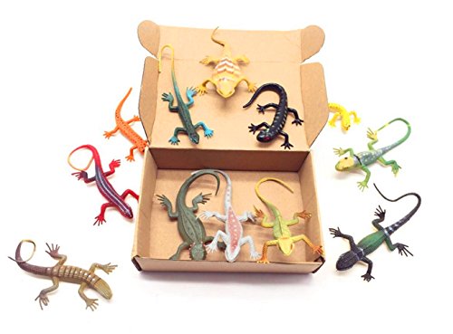 Guaishou Artificial Model Reptile Lizard Animal Figures Kids Gift 12pcs