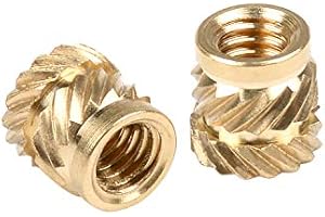 BIFROST in-saiL 100pcs/lot M3x5.0mm, OD4.6mm Heat Staking Threaded Inserts Quik-Tek for Plastic Brass C3604
