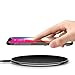 Wireless Charger, Ultra-Slim Wireless Charging Pad For iPhone 8 / 8 Plus, iPhone X, Galaxy Note 5, S7/S7 Edge/S6/S6 Edge/S6 , Nexus 7/6/5/4,LG Optimus Vu2 LG G3 and More Qi Enabled Device(black)