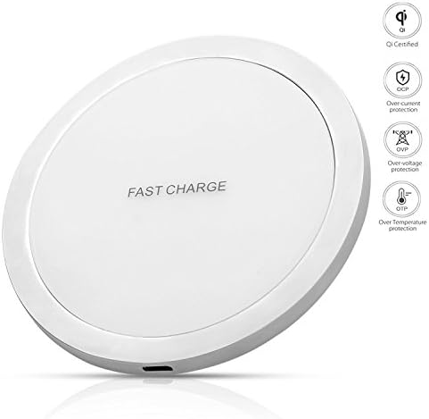 QI Wireless Charger for Cell Phone Fast Wireless Charger Wireless Charger Pad for iPhone X Android Charger Pad for iPhone 8/8 Plus/Samsung Galaxy S8/S8 Plus/Note 8/S6 Edge/HTC/Sony/Windows Phone