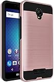BLU Studio XL 2 case,SLMY(TM)[Shock Absorption] Drop Protection Hybrid Dual Layer Armor Protective Case Cover for BLU Studio XL 2-Rose Gold