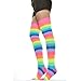 Angelina Neon Rainbow Thigh High socks, #6753A, One size