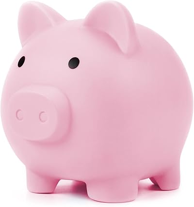 Fuyamp Cute Piggy Bank Pink Child Money Box Keepsake Nursery Decor