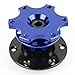 6-Hole Pull Ball Bearing Style 2 inches Thick Steering Wheel Short Quick Release Hub Adapter (Blue)