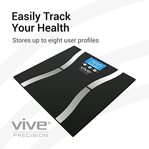 Vive Precision Bariatric Scale - BMI Body Fat Digital Bathroom Scale Calculates and Analyzes Weight and Electronic Composition Percentage - Accurate Reliable Home Measurement - Men, Women