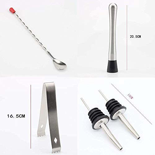KK Timo Cocktailherstellung Set 8-TLG-Cocktail mit 750ml Edelstahl-Bar-Werkzeug-Set Weinmischer, Flaschenöffner… – Bild 3