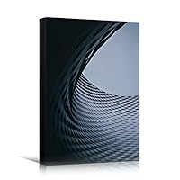 Canvas Wall Art Grey Building Pattern Abstract Architecture & Maps Building Chic Home Office Photography - 12x18 inches