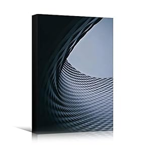signwin Canvas Wall Art Grey Building Pattern Abstract...