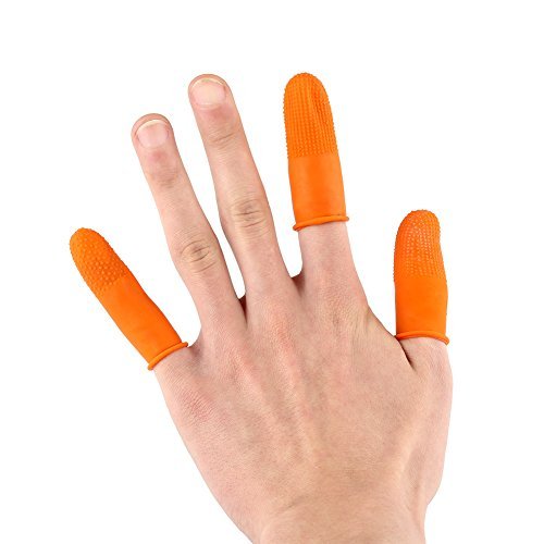 UPC 714497453507, Anddas Thicken Rubber Finger Cots Protectors Gloves Covers S M L Size (30pcs)