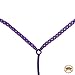 HILASON Horse Breast Collar Crossnet Braided Paracord Purple/Blackthumb 1