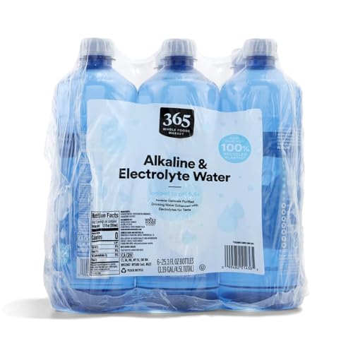 365 BY WHOLE FOODS MARKET, ALKALINE & ELECTROLYTE WATER, 6 PACK