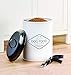 Amici Pet, , Buster All Natural Dog Food Large Metal Storage Bin, White