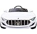Maserati Alfieri Licensed Ride On Electric Toy Car for Kids 12V10A Battery Powered LED Lights MP3 RC Parental Remote Controller Leather Seat Suitable for Boys and Girls White