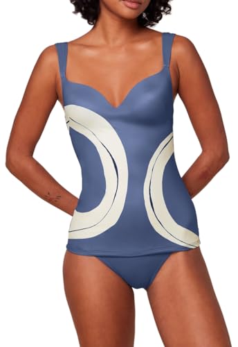 Triumph Summer Allure WP Tankini Tankini Top Femme, Blue Combination, 38E