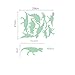 ufengke 9-pcs Dinosaurs Wall Decals Fluorescence Stickers Glow in The Dark, Children's Room Nursery Removable Wall Stickers Murals