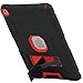 BENTOBEN iPad Air 2 Case, [Hybrid Shockproof Case] with Kickstand Rugged Triple-Layer Shock Resistant Drop Proof Case Cover for iPad Air 2 with Retina Display/iPad 6, Black/Red