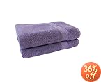 Jessica Simpson Solid Bath Towel (2 Pack), Purple Haze