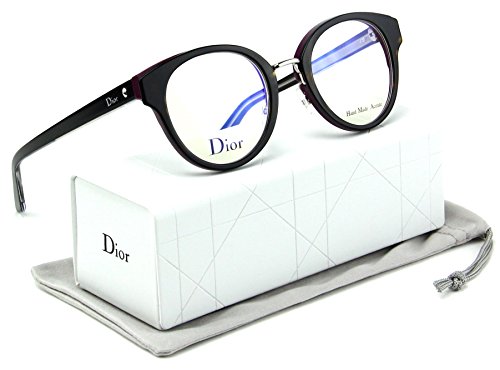 Dior Montaigne 7 Eyeglasses Havana Lilac Black Frame 48mm (0GAF) - Thumbnail 4