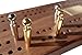 Alex Cramer Le Club' Luxury Domino Set with Handcrafted Walnut Case and Cribbage/Counter Top - Tournament Quality 28 Indestructible (Double 6 Domino Set with Brass Plate)