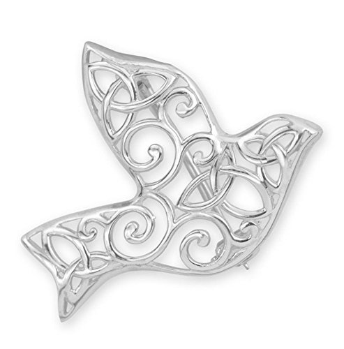 Iona Abbey Silver Dove Brooch
