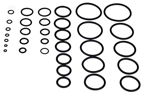 407PCS Inch O-Ring Kit, 407 Orings in 32 Universal Sizes, Buna-N Rubber 70A Durometer, SAE AS-568, Automotive Car Vehicle Plumbing Gasket Set Faucet Repair Stop Leaks Assortment