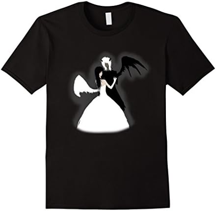 Mens Angel and Devil Dancing Halloween Goth Tshirt 3XL Black