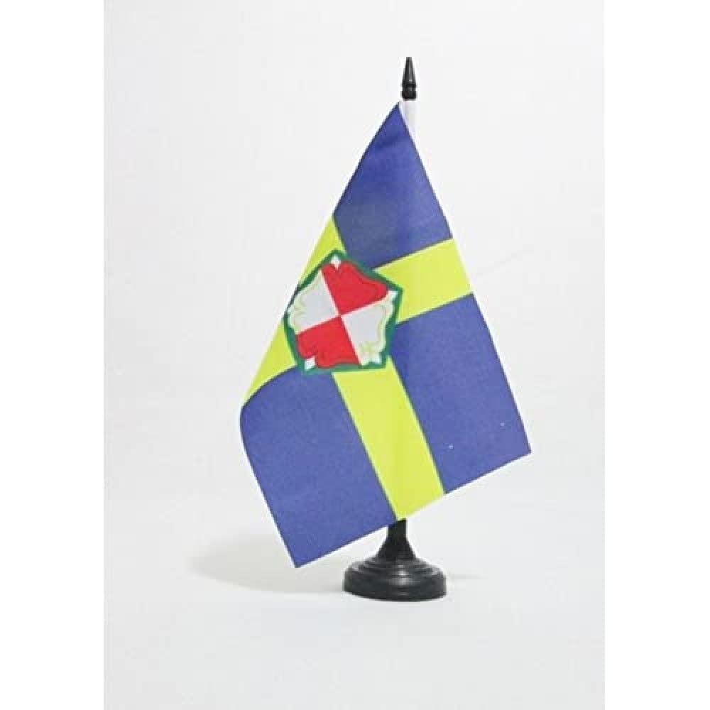 AZ FLAG Pembrokeshire county Table Flag 5'' x 8'' - Pembrokeshire county Office Decoration 100% Polyester 21 x 14 cm - Mini Desk Flag with Pole and Black Plastic Base