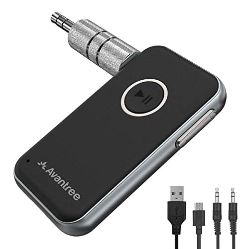 Bluetooth Audio Receiver for Car Stereo, Home Hi-fi System, Portable Wireless Audio Adapter 3.5mm Aux for Music, Speaker, Headphones, Hands-Free Car Kit with Microphone – Avantree CK121