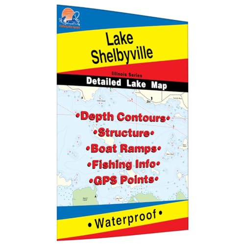 Lake Shelbyville Fishing Map at Amazon