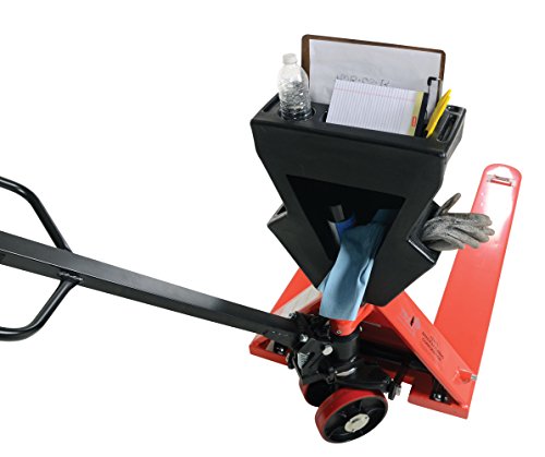 Vestil P-CADDY-BK Black Economical Pallet Truck Caddy, Plastic, 16-1/8" Width x 18-5/8" Height x 8-3/4" Depth