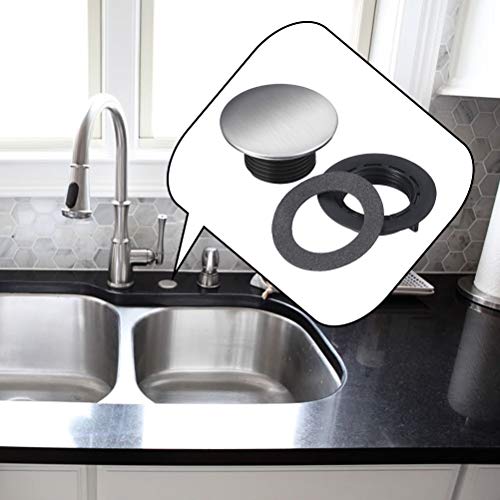 Faucet Hole Cover, Uspacific 5PCS Kitchen Sink Tap Hole Cover Stainless Steel for Bathroom - Thumbnail 3