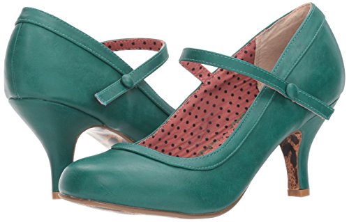 Bettie Page Women's Bp320-bettie Spectator Pump, Green, 10 M US