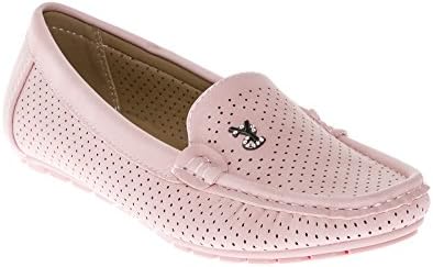 CALICO KIKI SASHA-CK02 Women's Slip-On Comfort Casual Nubuck Moccasin Slipper Flat Loafers (8 US, Pink)