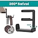 Klearlook Maximized Clarity! Headphone Hanger Under Desk, 360 Degree Rotation Headphone Hook Universal PC Gaming Headset Stand Holder Mount