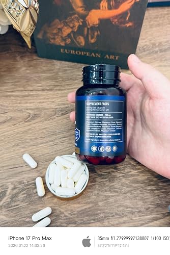 Spnhkov Suplemento Complejo de Magnesio 12 en 1 Spnhkqv: Cápsulas de Glicinato de Magnesio de Alta Absorción de 700 Mg para Mujeres y Hombres, Que Favorecen los Músculos, Los Nervios y el Sueño.