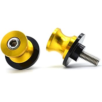2pac M10 Motorcycle Universal Swing armSliders Spools CNC Swing Arm Stand Screw For KTM Duke Yamaha Kawasaki and More (yellow)