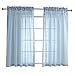 jinchan Sheer Curtains for Living Room 2 Panels Set 63 Inch Length Bedroom Curtains Blue Voile Window Curtains Rod Pocket Drapes Light Diffusing Outdoor Curtains
