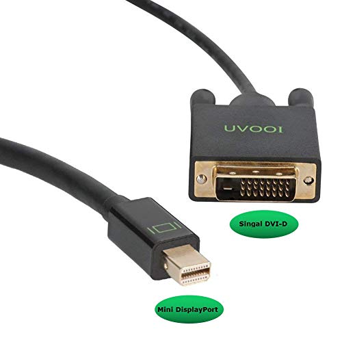 Mini DisplayPort to DVI Cable 10 Feet, UVOOI Thunderbolt 2 to DVI Cable Adapter Compatible MacBook, Surface Pro, MacBook Pro, iMac, MacBook Air, Mac Mini etc Black - Thumbnail 4
